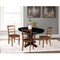 International Concepts 36 in. Solid Wood Round Extension Dining Table with 4 Chairs in Black/Distressed Oak K46-36RXT-23-C42-2-4 - alternate 3